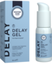 Mister Size Delay Gel -pakkaus ja pumppuannostelupullo