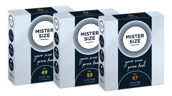 MISTER SIZE Trial Set 49-53-57 (3x3 kondomia)