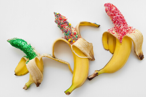 Bananen als Symbol für unterschiedliche Penisgrößen
