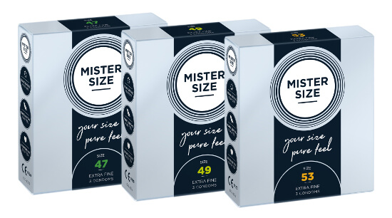 MISTER SIZE Trial Set 47-49-53 (3x3 kondomia)